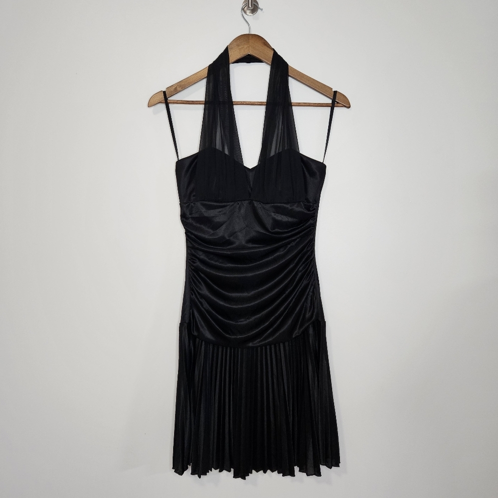 Vintage y2k Black Halter Dress